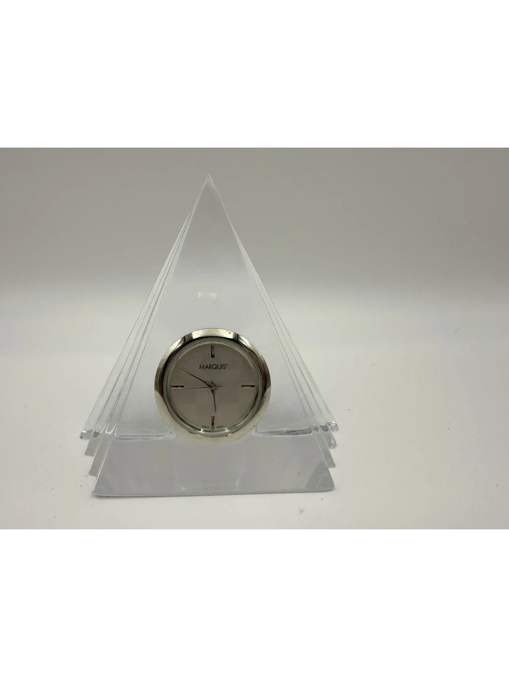 Marquis Waterford Crystal Pyramid Small Desk Clock Needs Battery